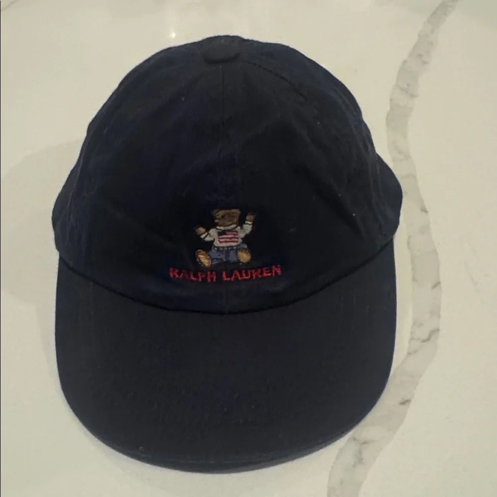 Polo, Ralph Lauren bear embroidered infant cotton base ball Cap